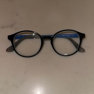 Frame able to put prescription. 54 17 black- blue